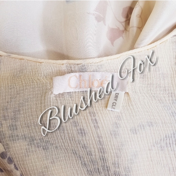 Vintage Chloe Silk Dress Stella McCartney Chloe Floral Boho Dress - Picture 6 of 9